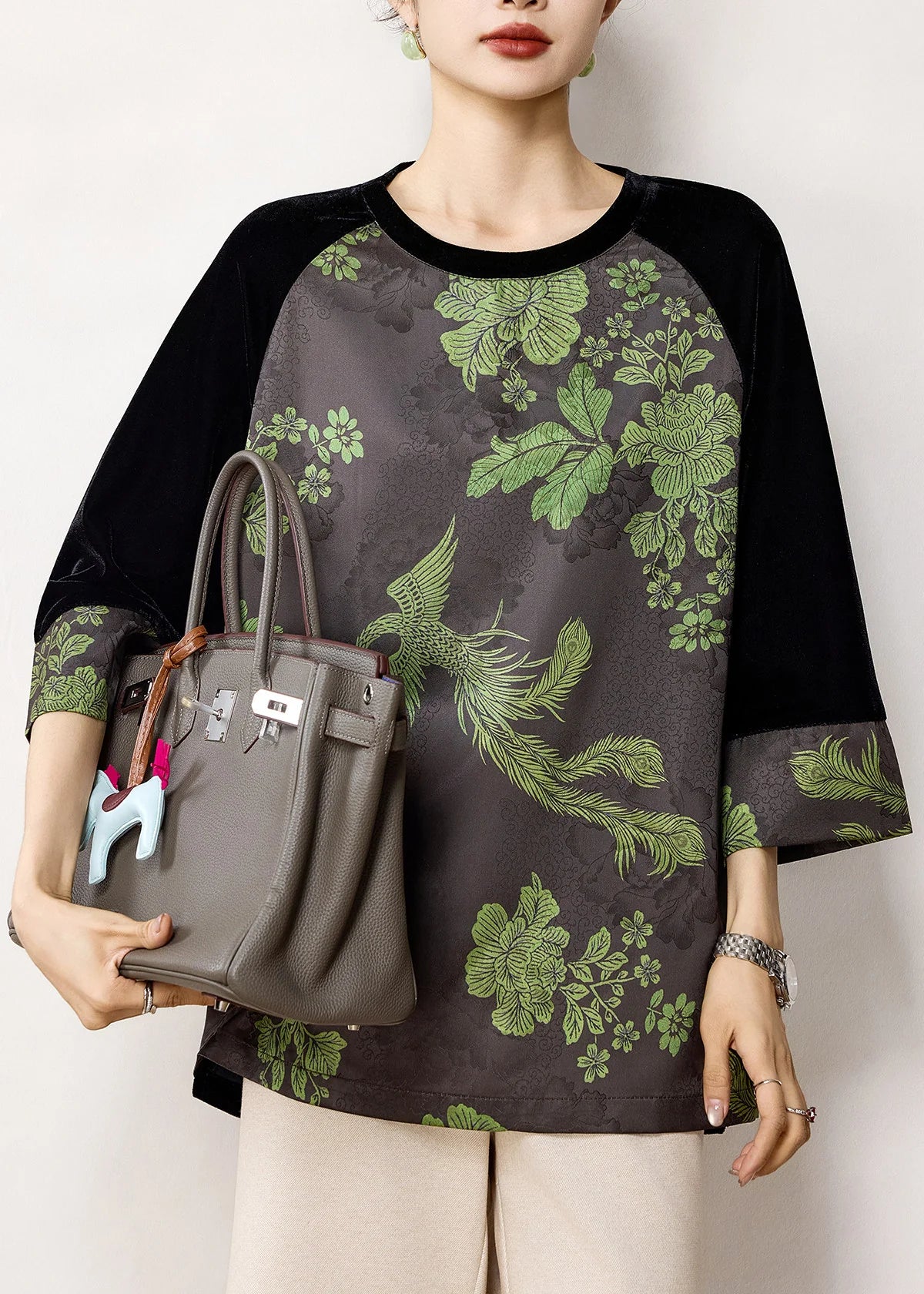 Chemise Femme Style Bohème Patchwork Automne 2