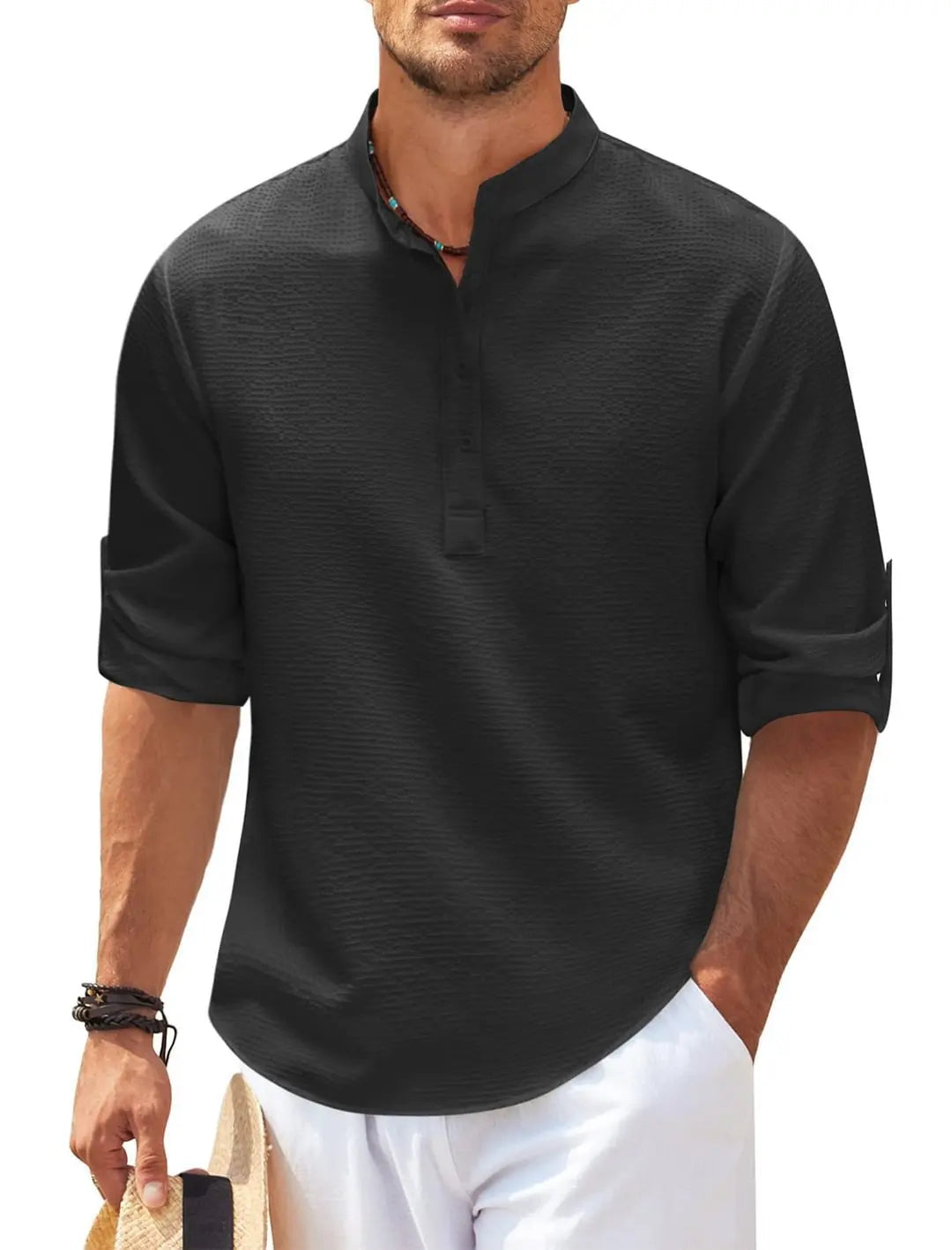 Chemise Homme Classique Tissu Respirant Manche Courte 1
