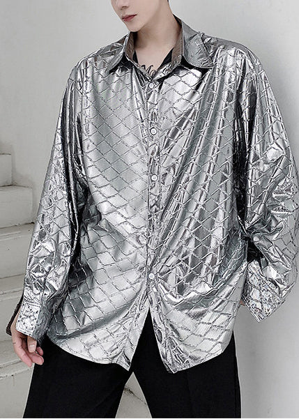 Chemise Homme Décontractée Coupe Oversize à Carreaux 1