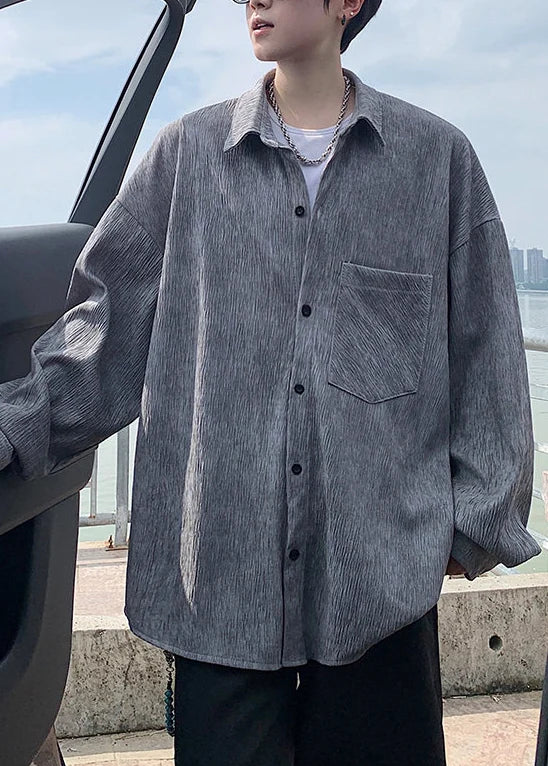Chemise Homme Oversize Style Tourisme Automne 1