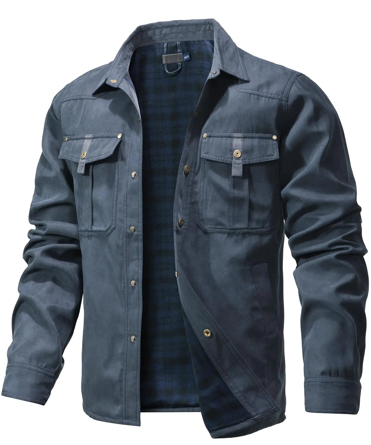 Chemise Homme à Manches Longues en Flanelle Tissu Respirant 8