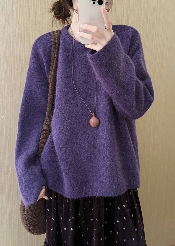 Chemise Oversize Femme Maille Épaisse Hiver 2