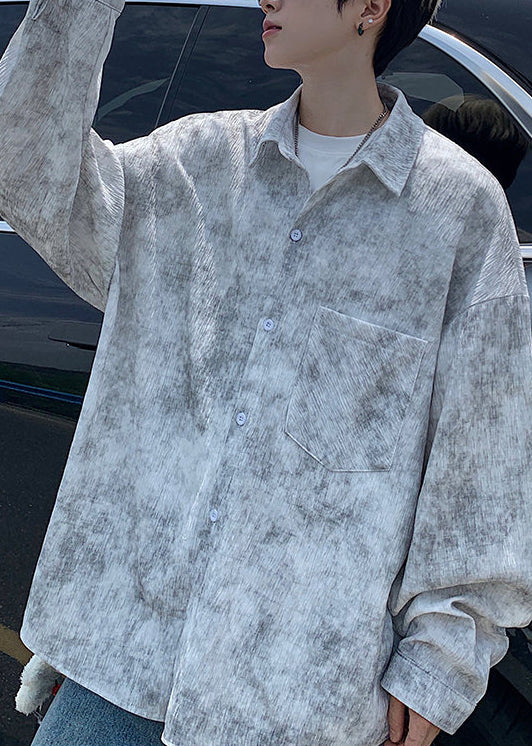 Chemise homme oversize tie-dye automnale 2