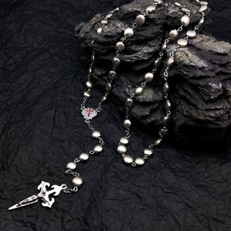 Collier Femme Coeur Chapelet Élégant avec Pierres Œil de Chat 4