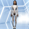 Combinaison Femme Cosplay Robot Futuriste à Fermeture Éclair 1