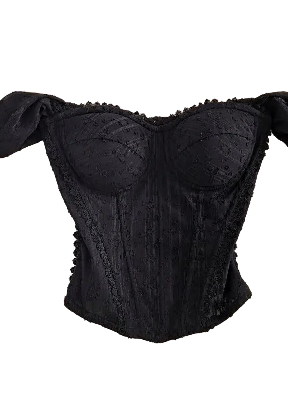 Débardeur Bustier Femme Patchwork Dentelle Coupe Slim Été 1
