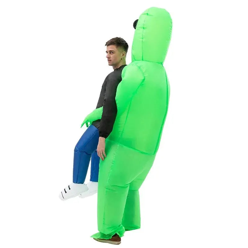 Déguisement Halloween Homme Costume Gonflable Alien Humoristique Polyester 2