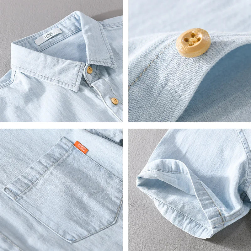 Chemise Homme Décontractée 100% Coton Style Classique 4