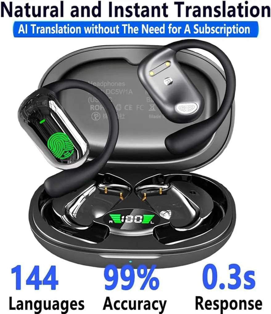 Écouteurs Sans Fil Bluetooth Multilingues avec Traduction AI 3