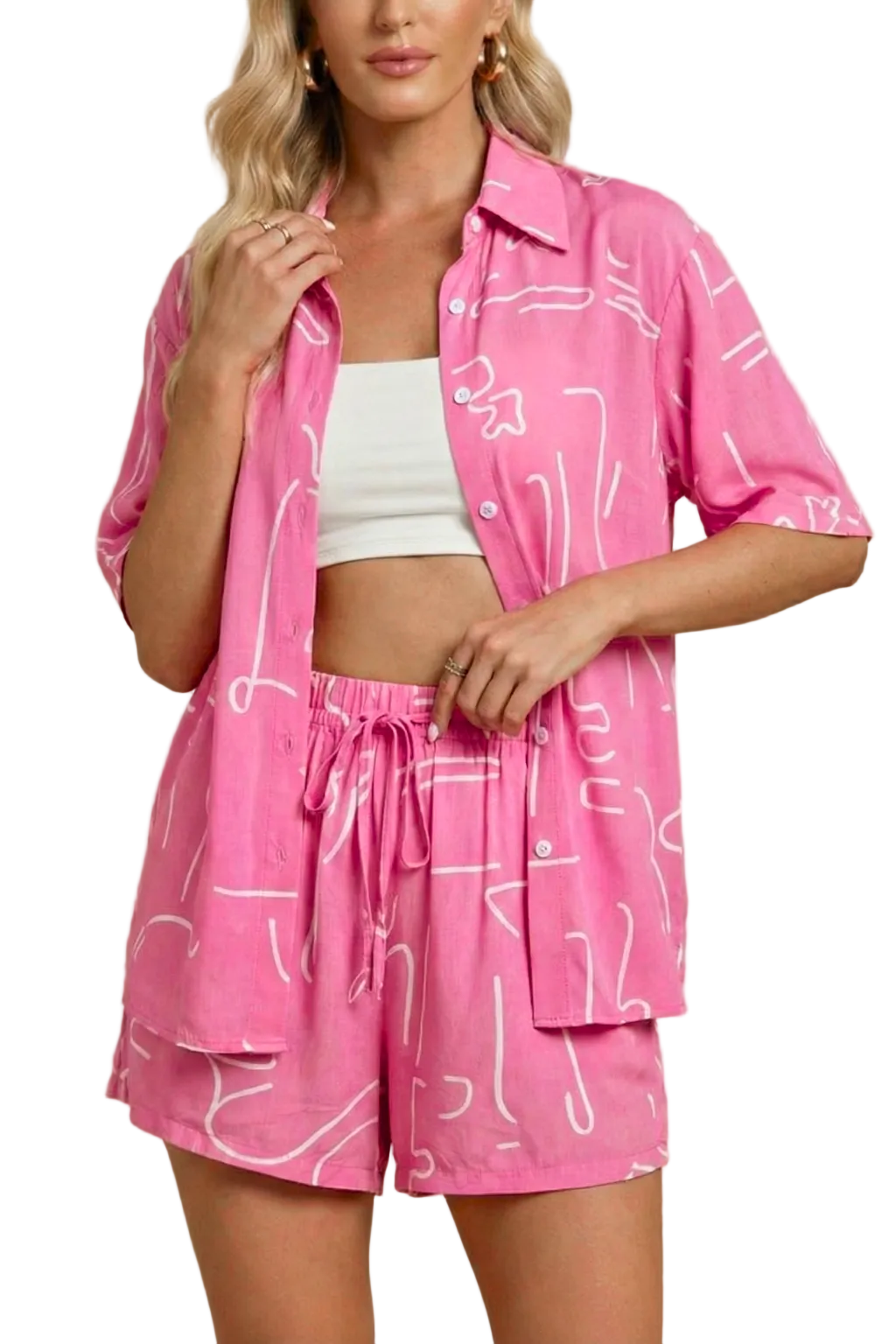 Ensemble Femme Chemise et Short Imprimé 7