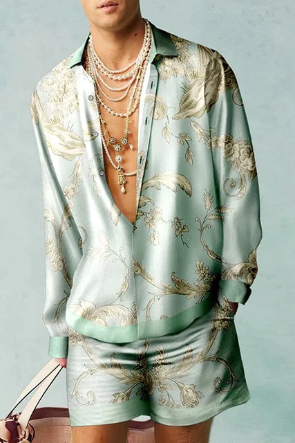 Ensemble Hawaïen pour Homme Style Décontracté 0