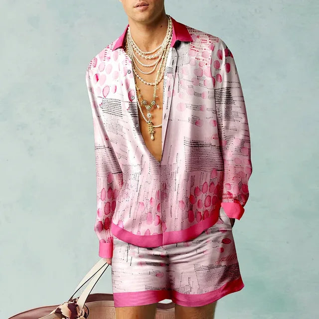 Ensemble Hawaïen pour Homme Style Décontracté 7