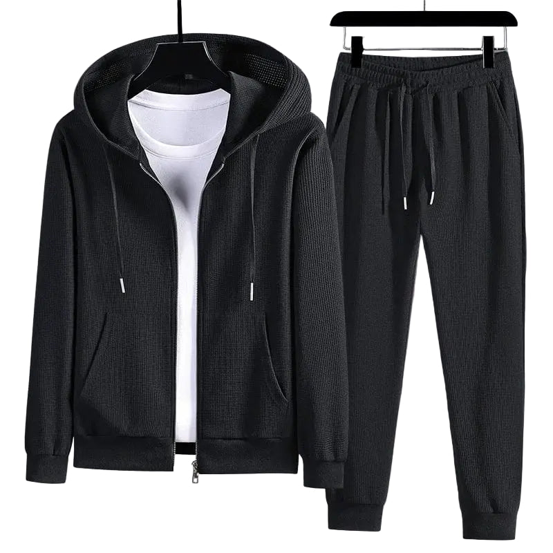 Ensemble de Loungewear Tricoté à Gaufres pour Femmes 0