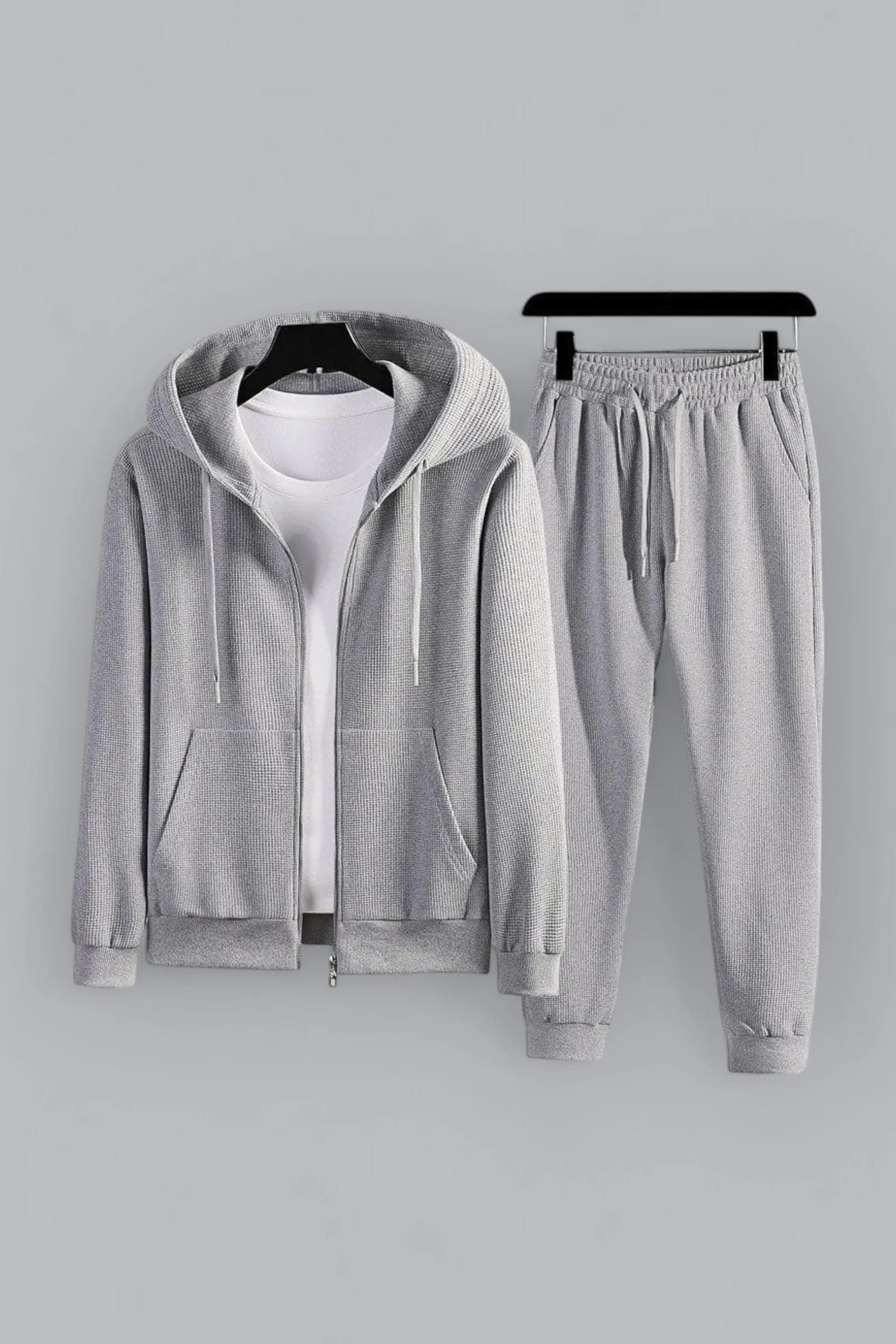 Ensemble de Loungewear Tricoté à Gaufres pour Femmes 1