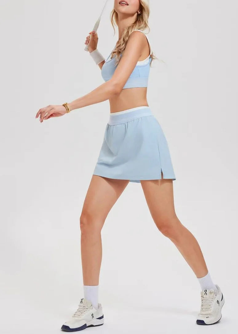 Ensemble de sport pour femme sans manches avec short intégré 3