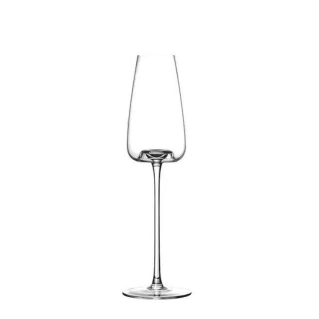 Ensemble de verres à vin et à champagne faits à la main avec un design raffiné 9