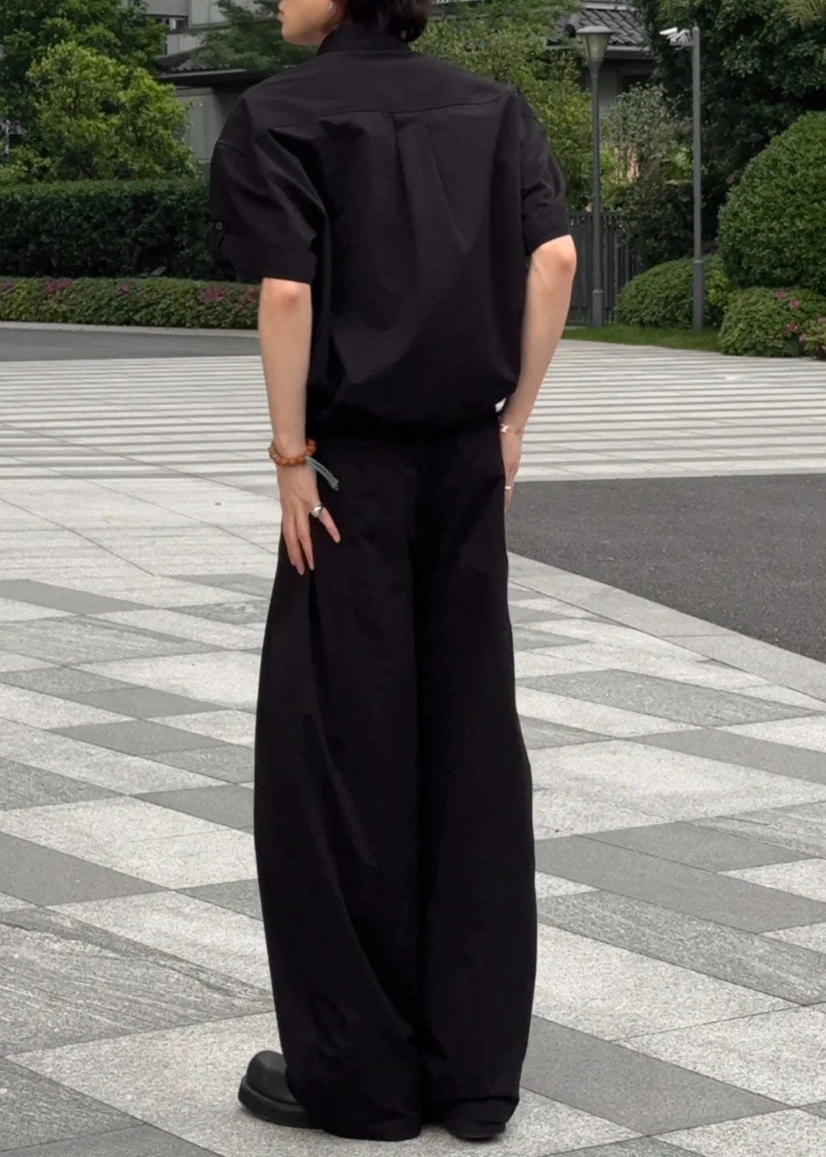 Ensemble deux pièces homme oversize kaki automnal 4
