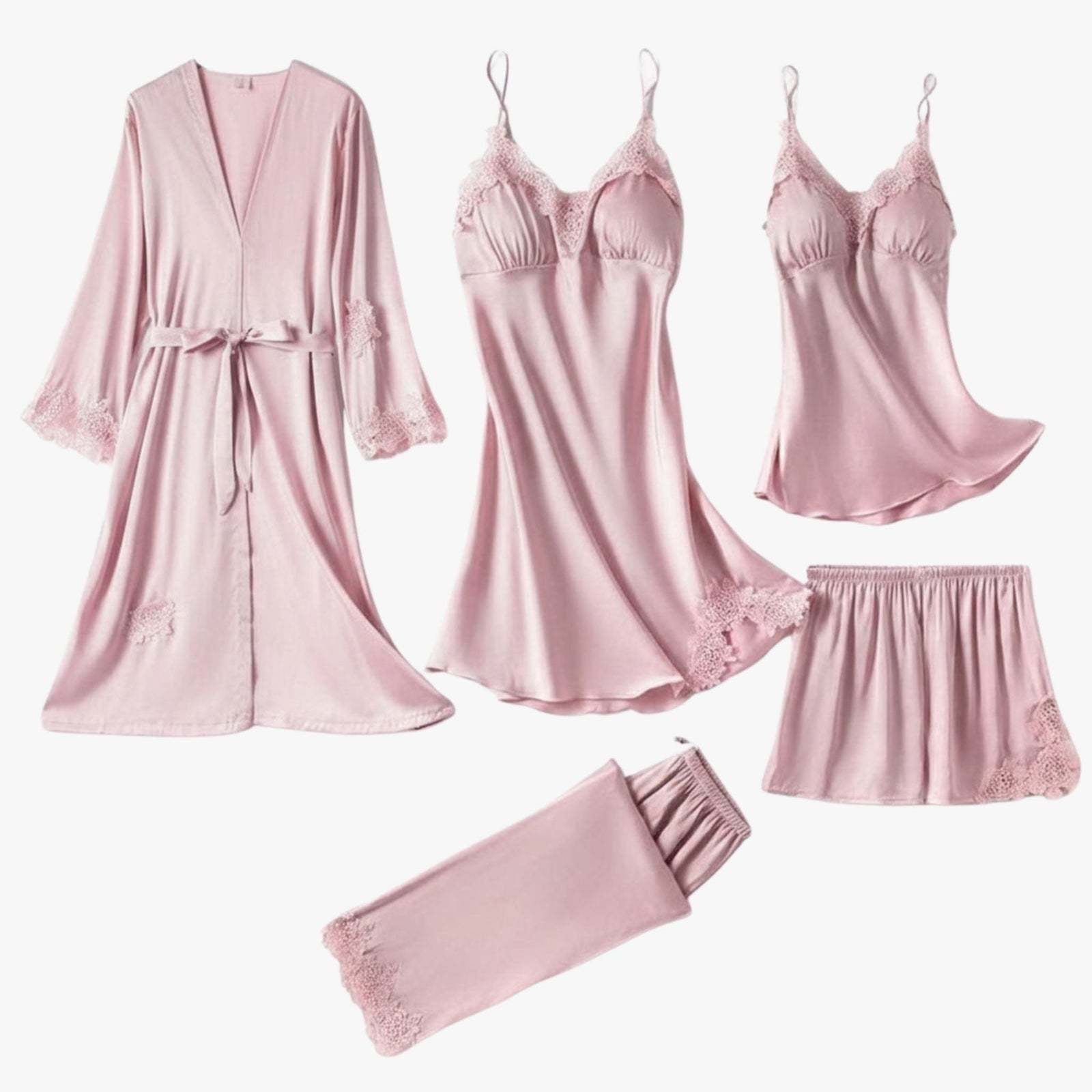 Ensemble pyjama style soie douce 8