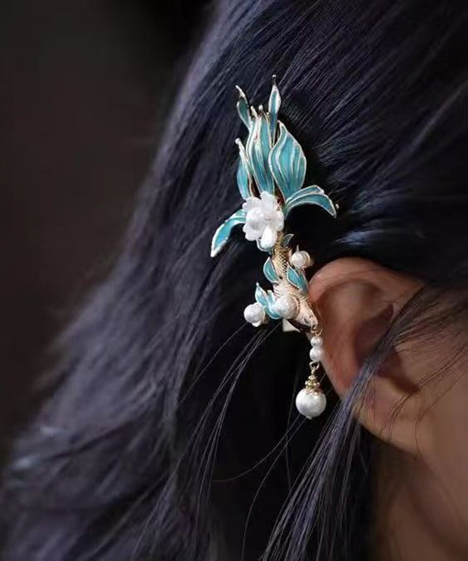 Épingle à cheveux femme style vintage avec pampilles en perles de poisson Koi 2