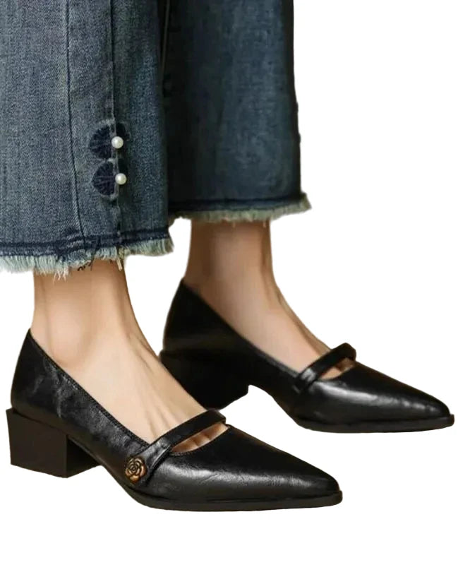 Escarpin Femme Chic et Confortable à Talons Compensés Bout Pointu 2