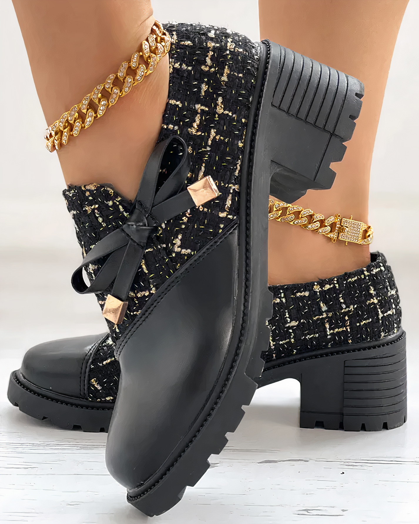 Escarpins Femme Talon Large Bout Ouvert 0