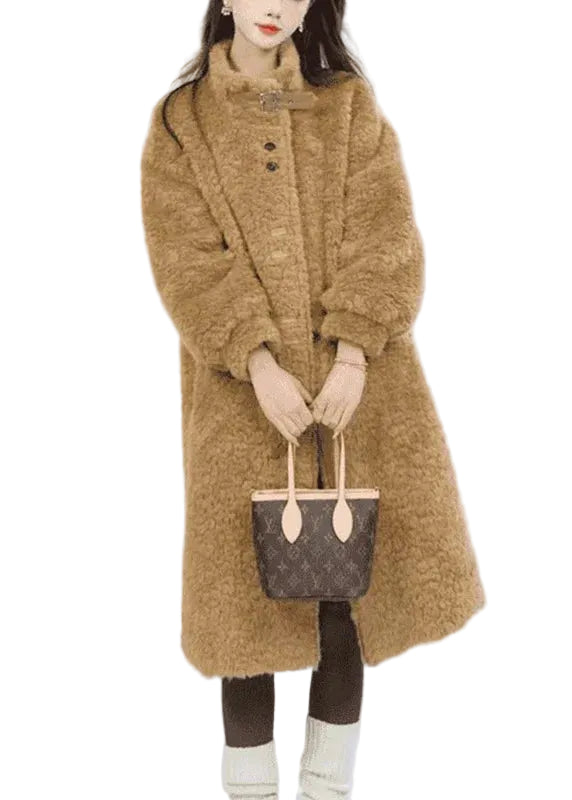 Femme Parka Longue Hiver Col Montant Boutonnée 0