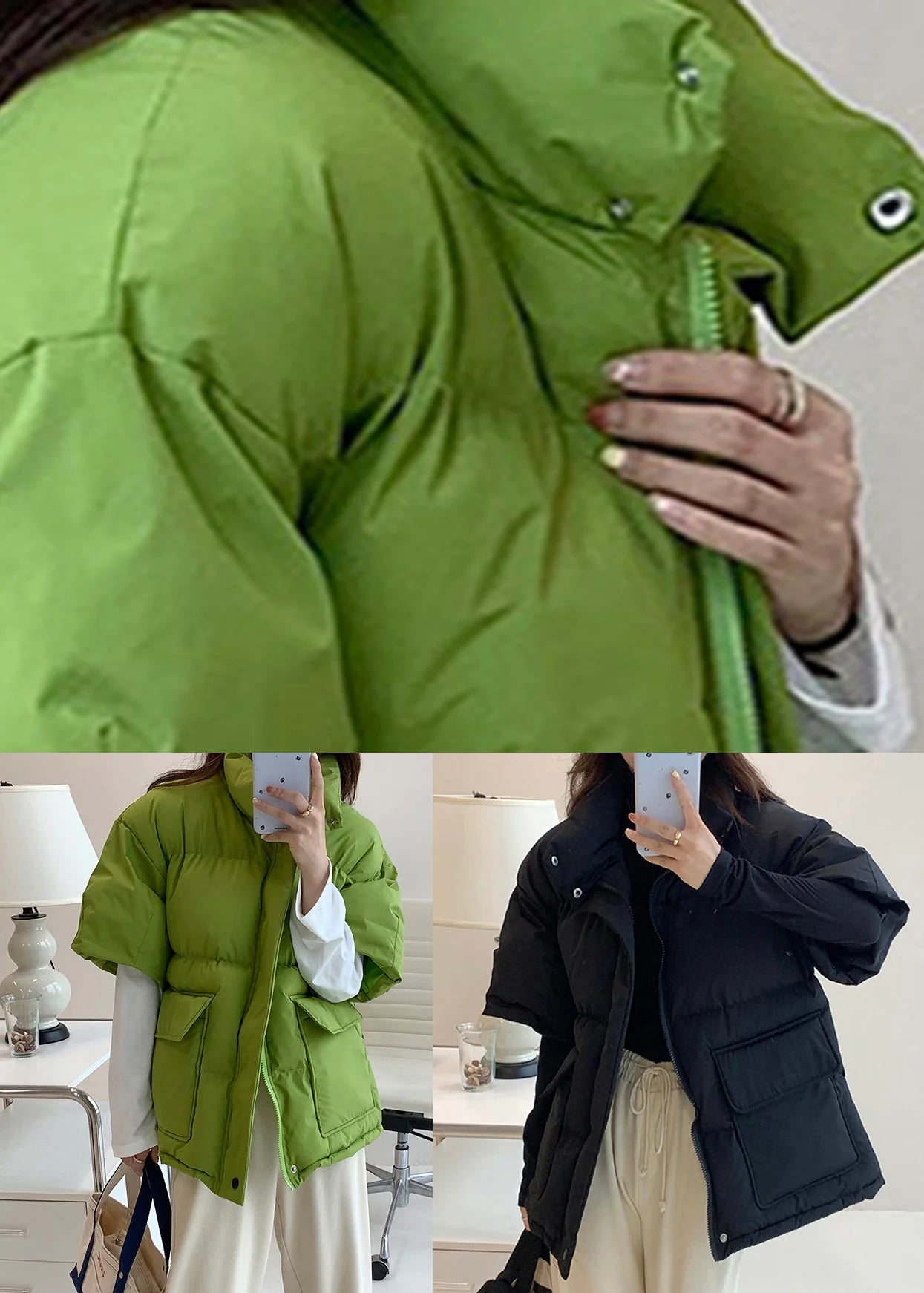 Gilet Femme Col Montant Manches Courtes 4