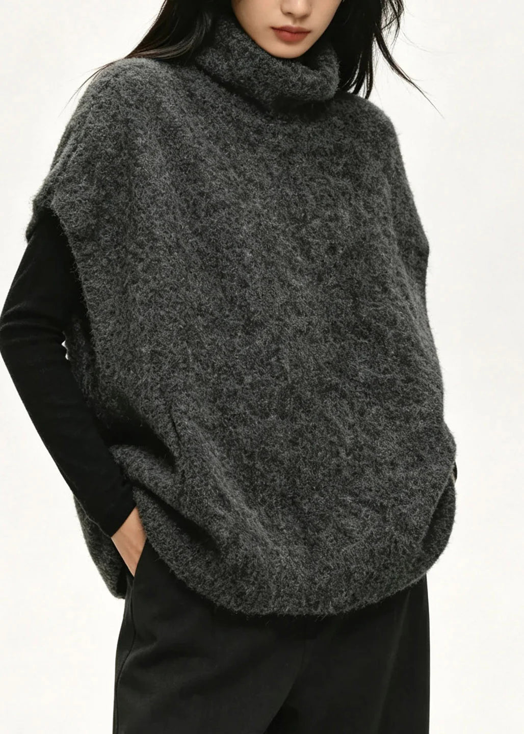 Gilet Long Femme Décontracté Uni pour Automne 3