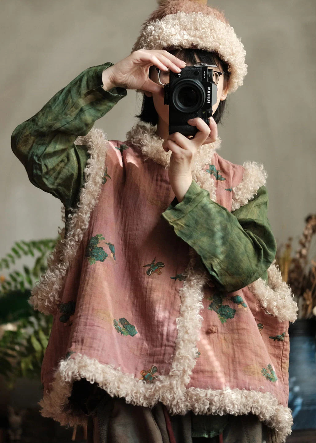 Gilet d'hiver femme style bohème patchwork 2