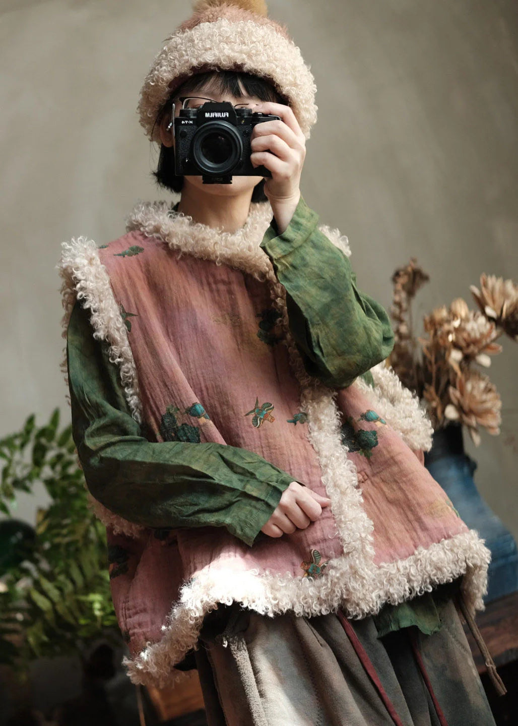 Gilet d'hiver femme style bohème patchwork 3