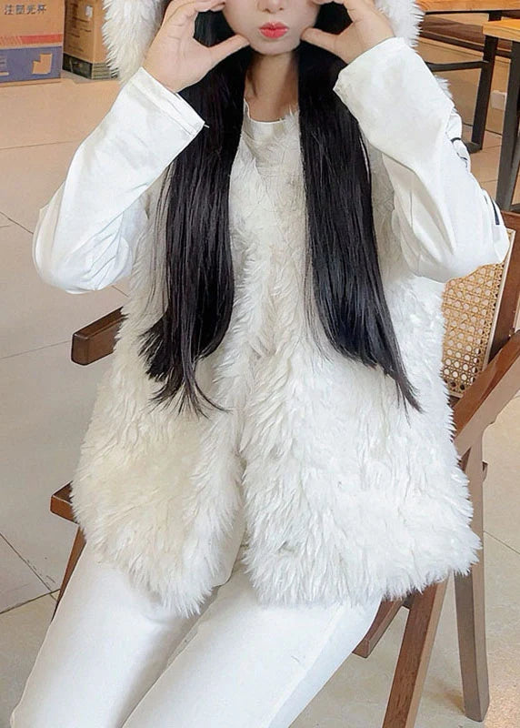 Gilet d'hiver pour femme avec capuche et poches 3