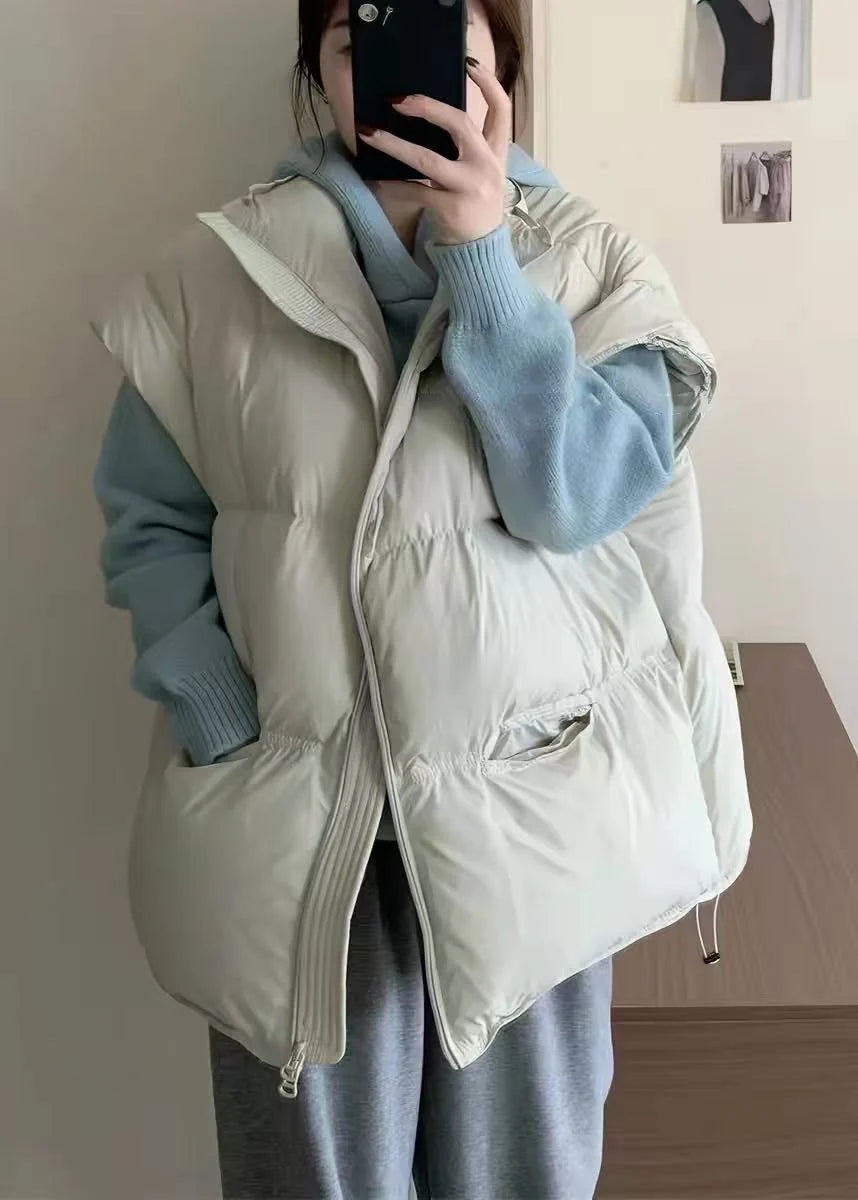 Gilet d'hiver pour homme à poches surdimensionnées style décontracté 0