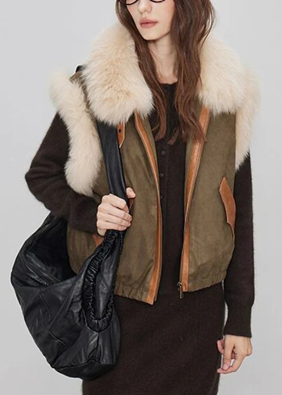 Gilet sans manches pour femme avec poches et col en fausse fourrure 3