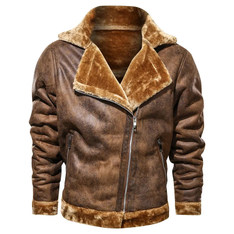 Variant image for Veste Cuir Homme Intemporelle Ajustée en Cuir Véritable-9