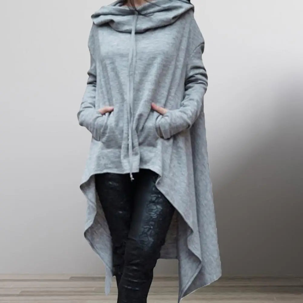 Sweat à capuche asymétrique pour femmes