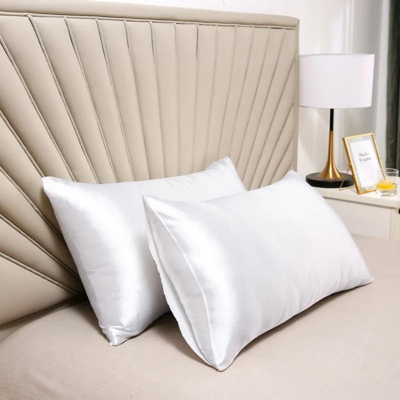 Housse de Coussin en Soie Hypoallergénique Unisexe
