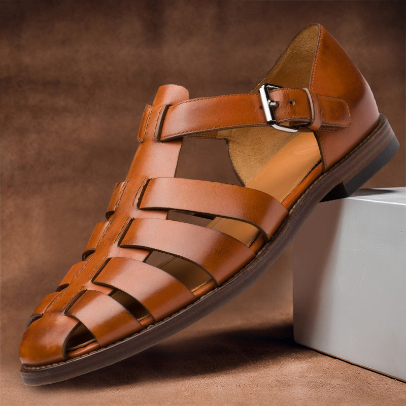 Variant image for Sandales Homme Cuir Élégantes Design Moderne Confort Optimal-11