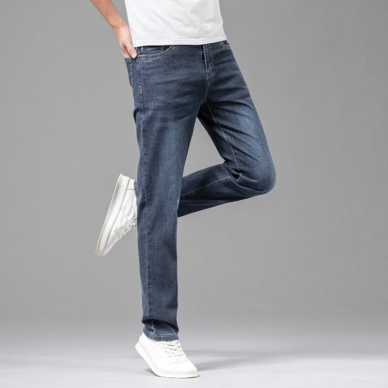 Jean Homme Coupe Droite Taille Haute Urbain 2