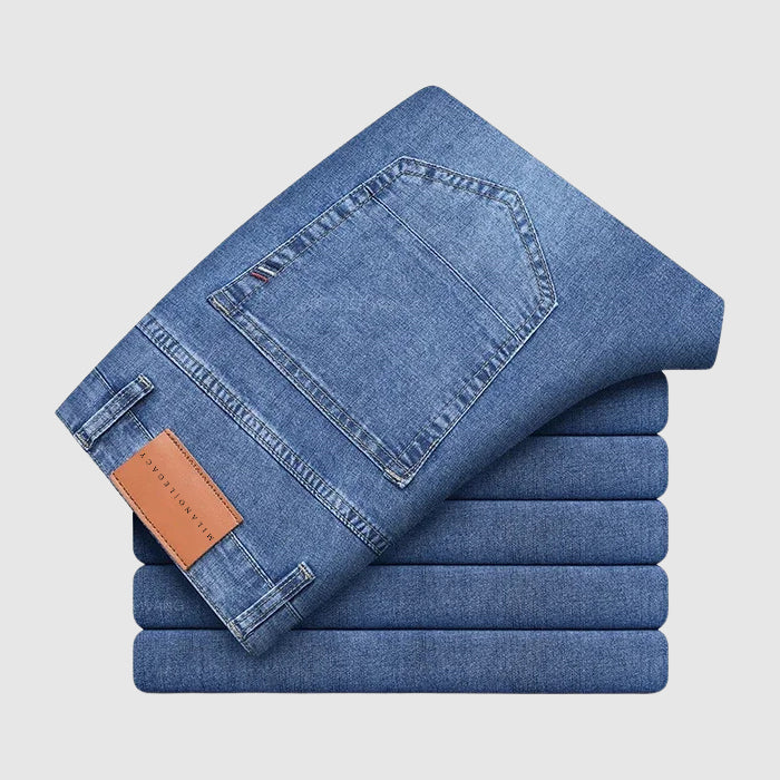 Jean Homme Coupe Droite Taille Haute Urbain 6