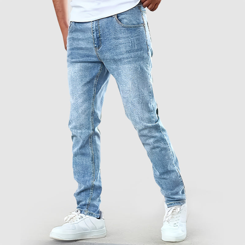 Jeans pour hommes à jambe droite décontractés 1