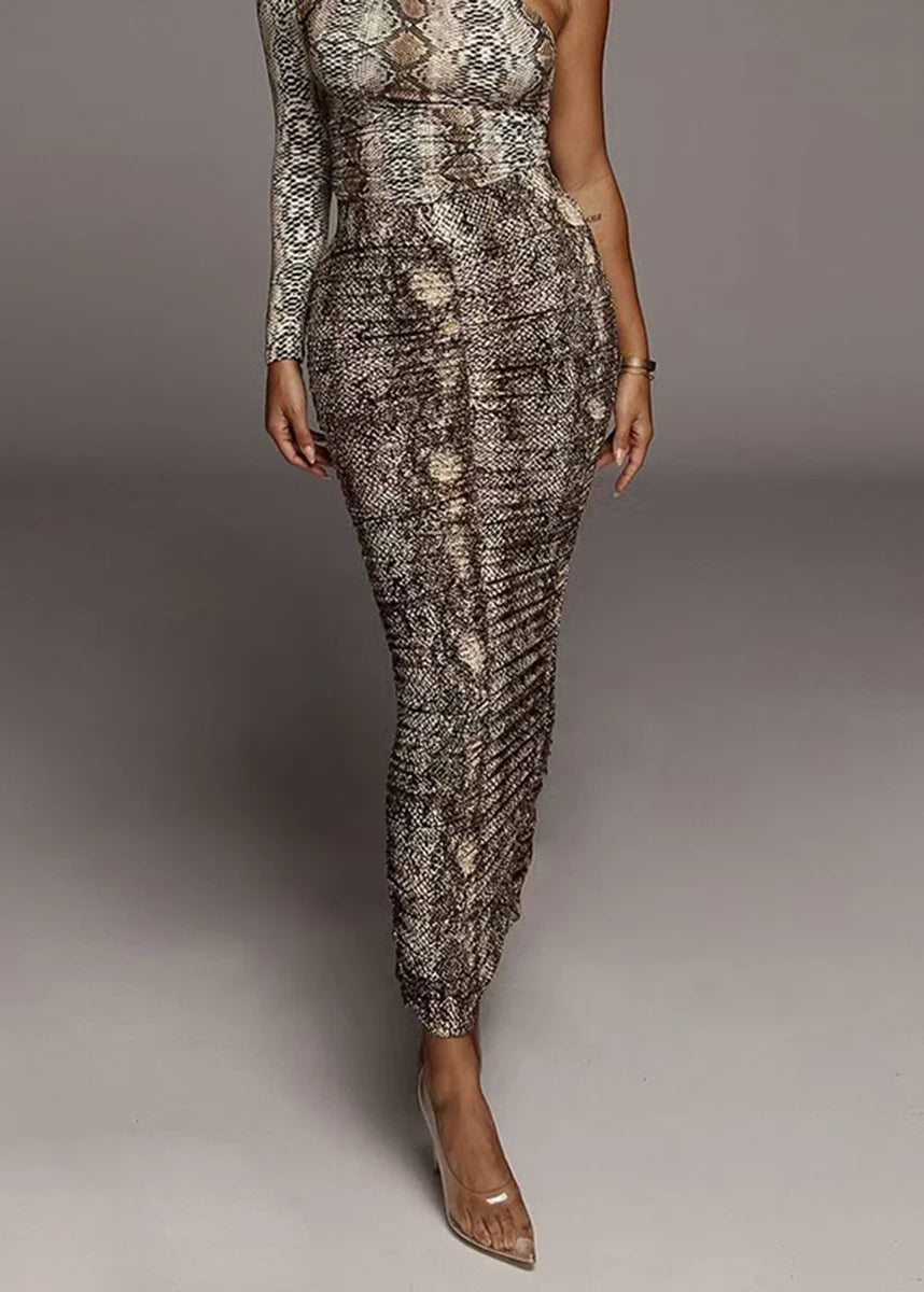 Jupe Femme Moulante Taille Haute Imprimé Serpent 2