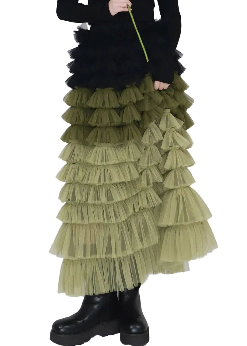 Jupe trapèze femme taille élastique style fluide 0