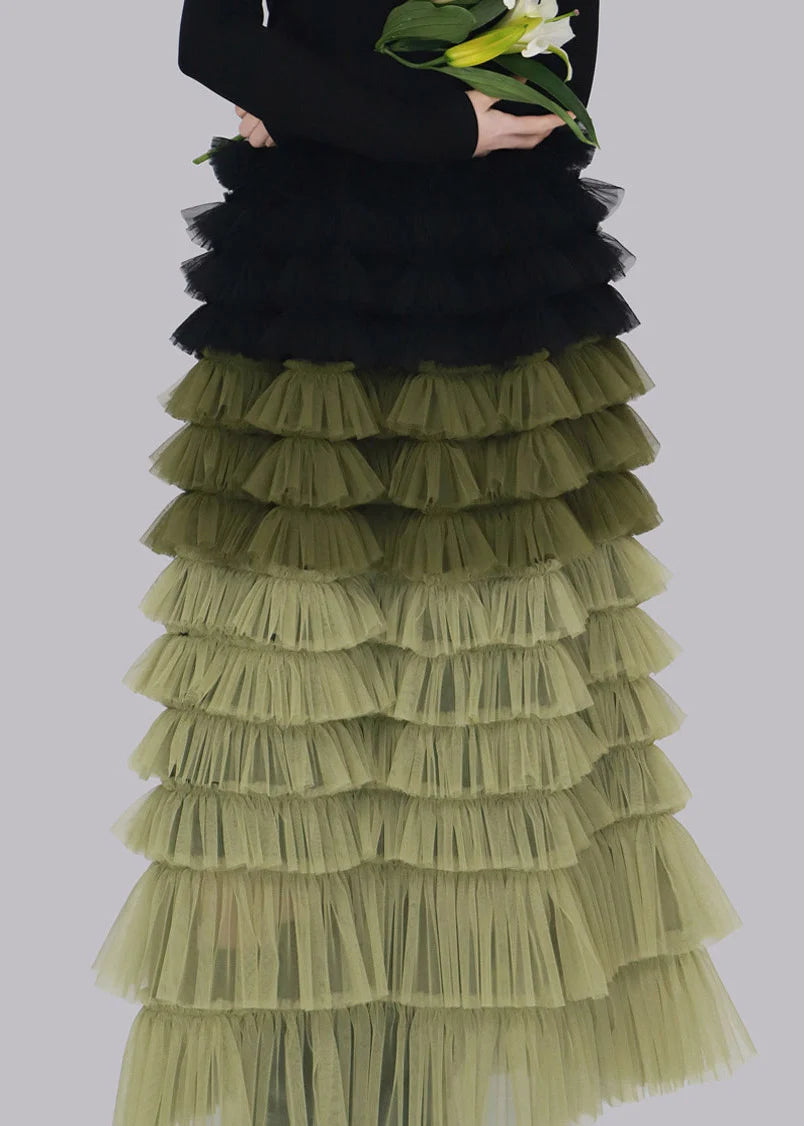 Jupe trapèze femme taille élastique style fluide 2