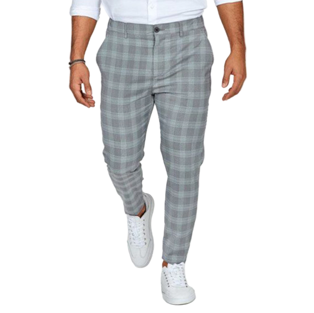 Variant image for Pantalon Homme Élégant à Motifs de Diamant en Tissu de Qualité-26
