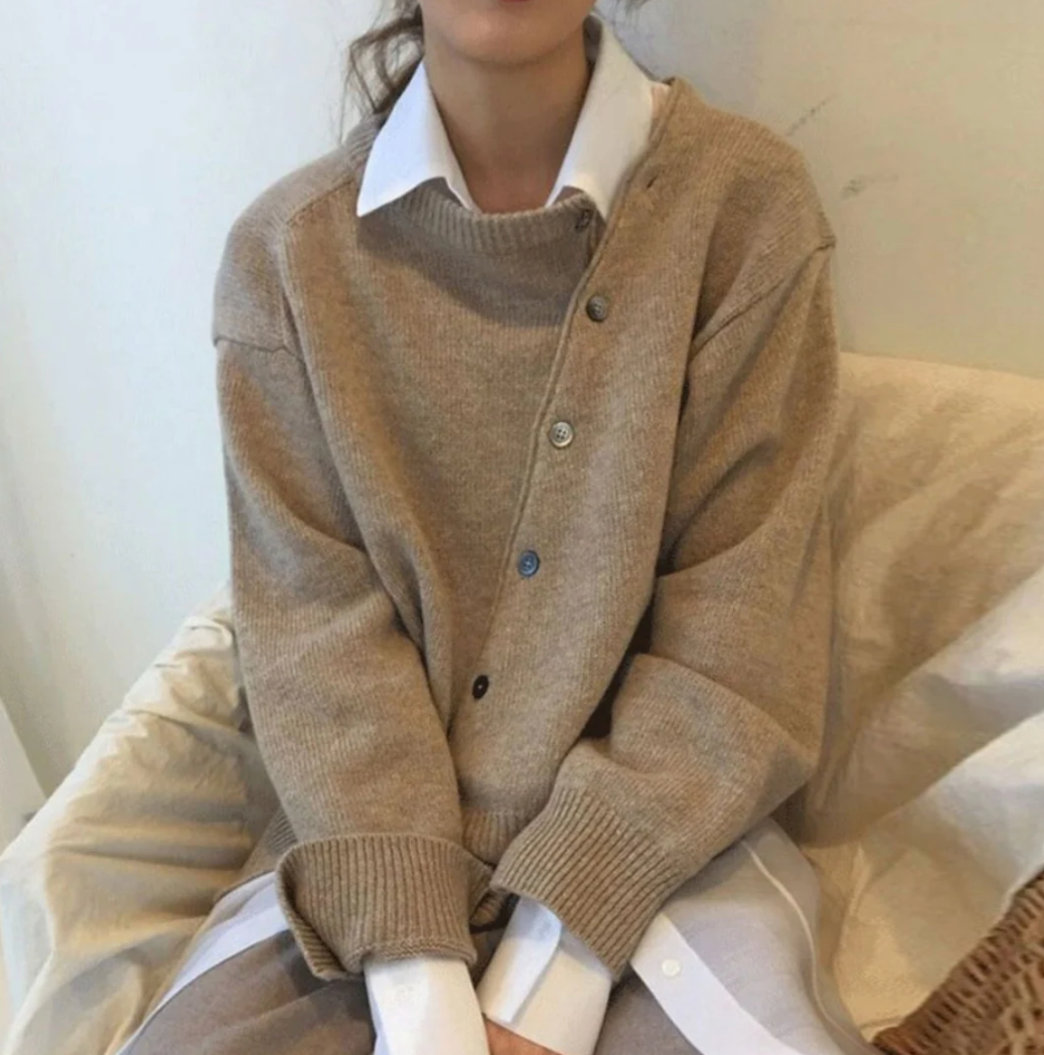 Cardigan Femme Long Élégant en Cachemire Doux-1