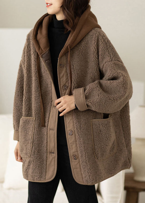 Manteau Capuche Femme Style Boho Patchwork Ample 2