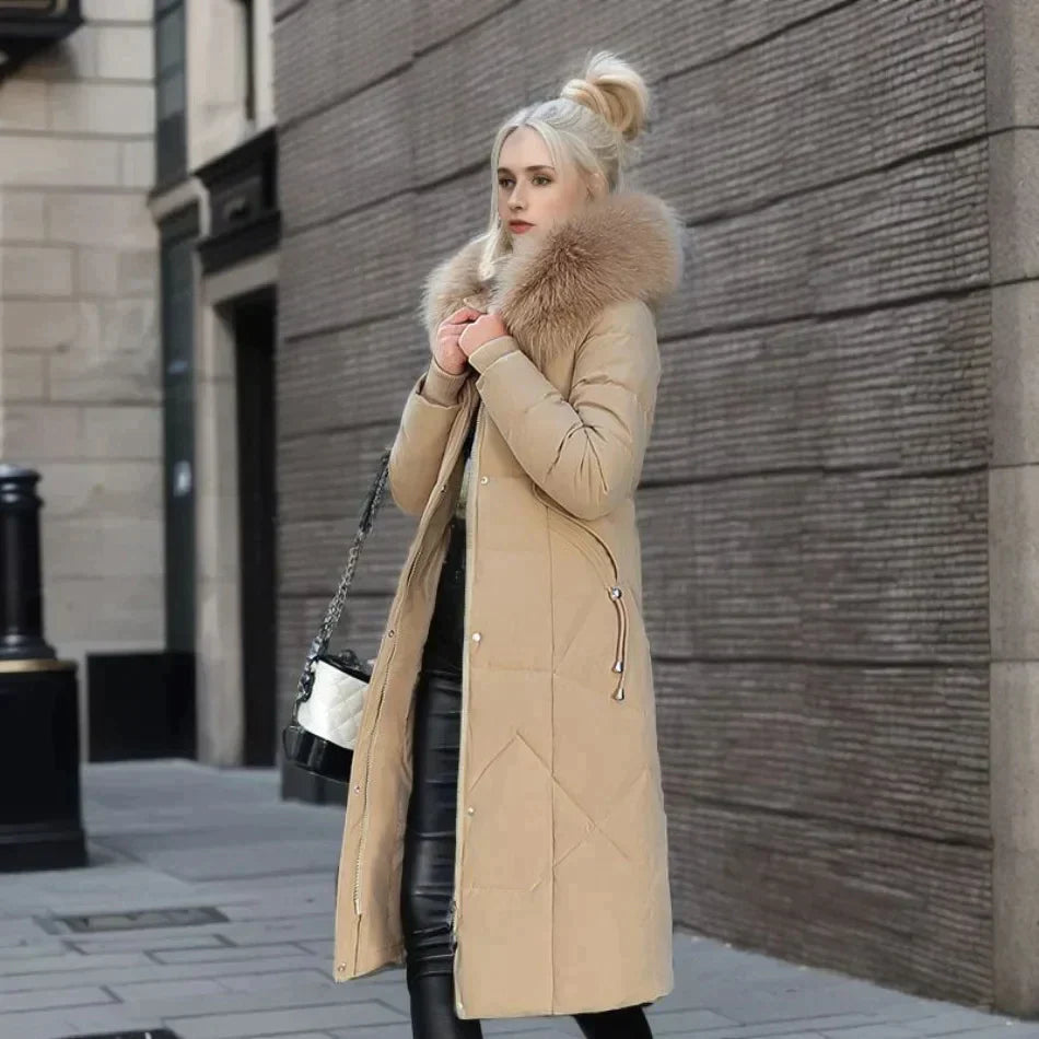 Manteau Femme Chic avec Fausse Fourrure 7