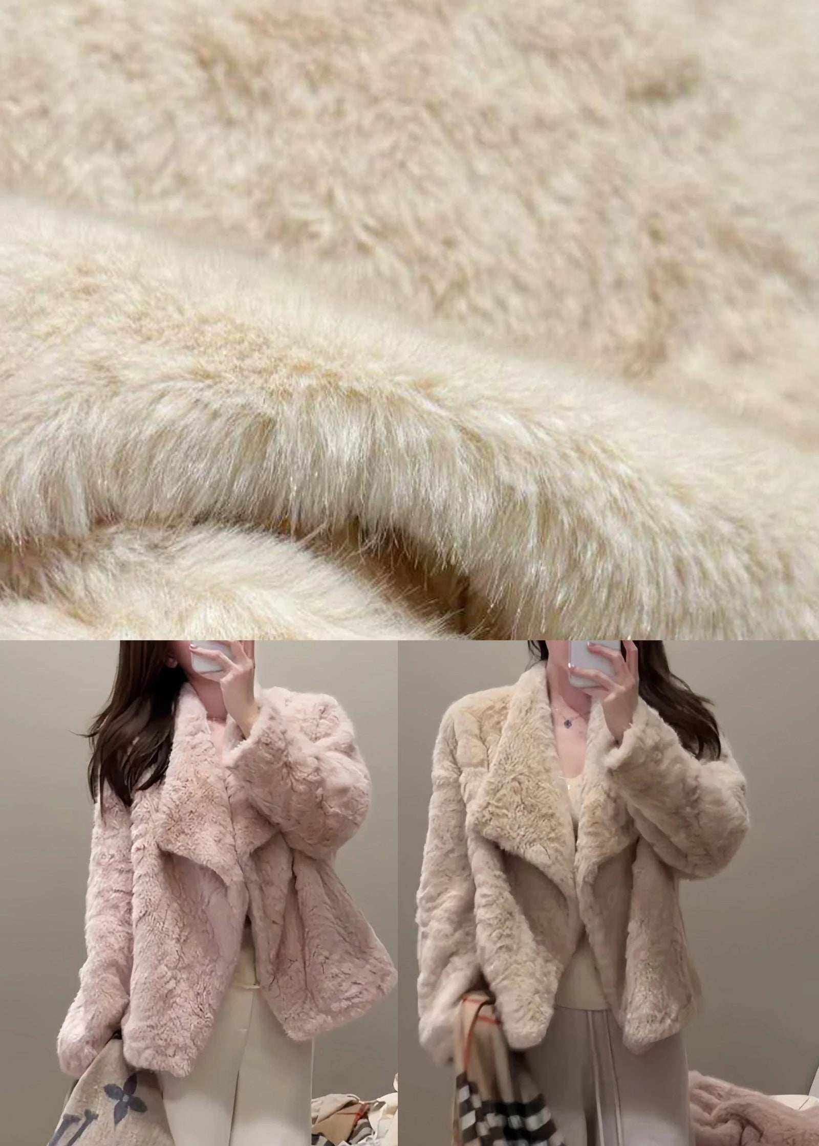 Manteau Femme à Col Montant Style Français Manches Longues 4
