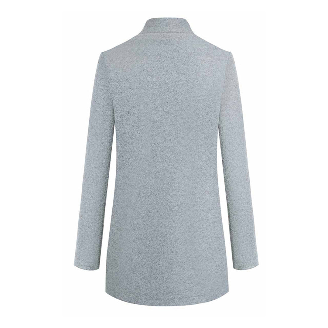 Manteau Hiver Femme Long Classique à Revers 6