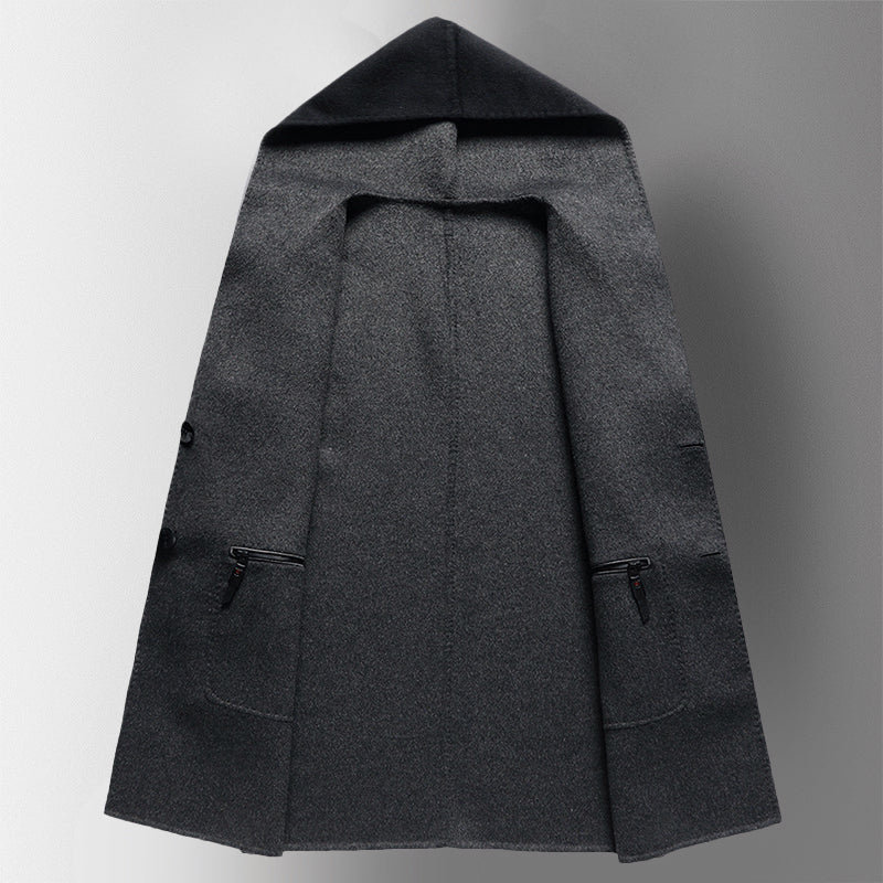 Manteau Homme Hiver Réversible à Capuche Mi-Long 5